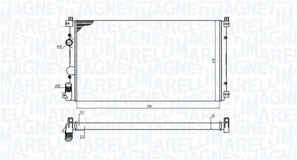 Радіатор основний Magneti Marelli 350213198800 ціна, від 64.90 USD